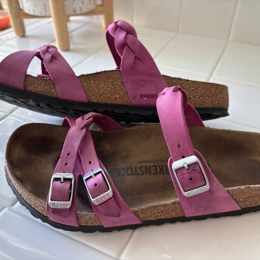 Birkenstock Franca Braided Oiled Leather - Festival Fuchsia Euro 40 US 8.9-9